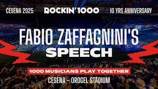 Fabio Zaffagnini's speech, Rockin'1000 Founder at Rockin'1000 10th Anniversary Cesena