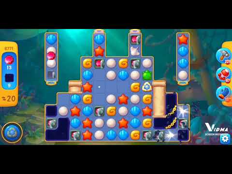 Fishdom. 8771 level no boosters and diamonds. 26 moves