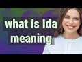 Ida | meaning of Ida