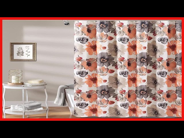 Vídeo relacionado con Lush Decor, Blue Leah - Cortina de Ducha para baño, diseño de Flores Grandes, diseño de Tela, x 72, 72 x 72 Pulgadas