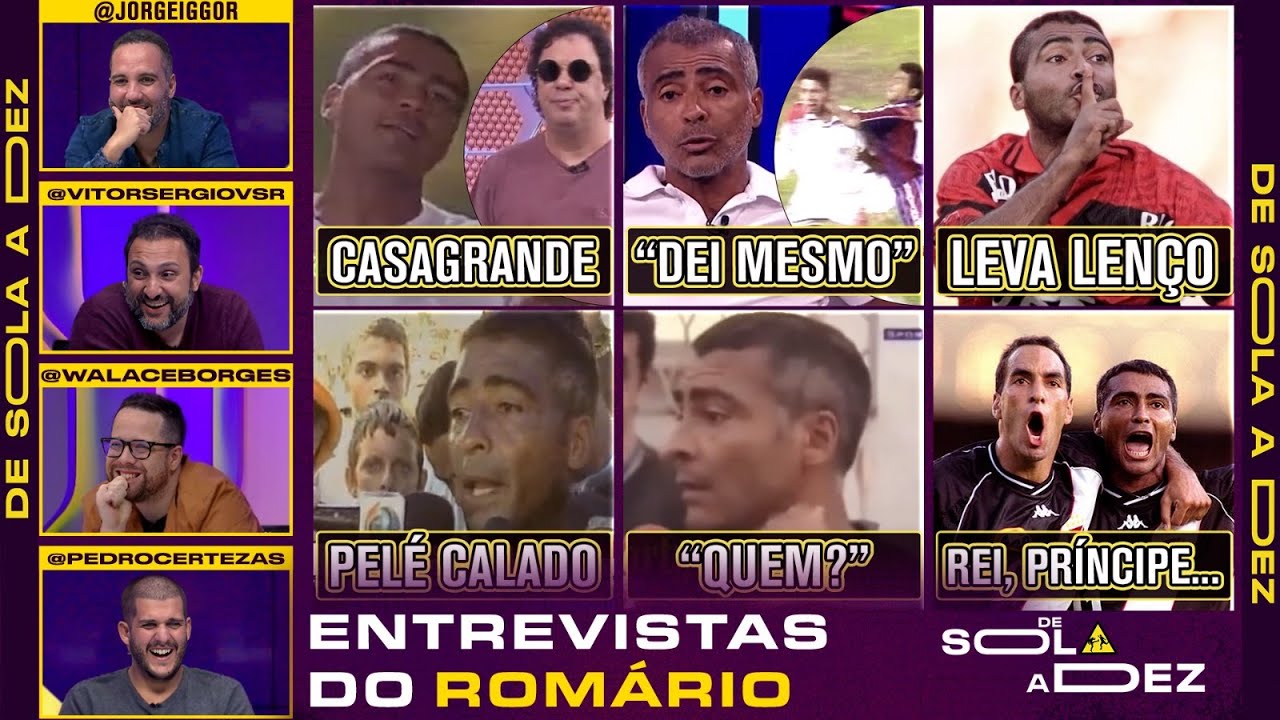 QUAL É A ENTREVISTA MAIS LENDÁRIA DO ROMÁRIO? REAGIMOS E CRAVAMOS! | DE SOLA A DEZ