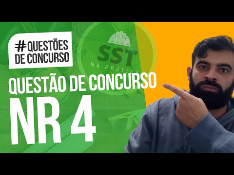 QUESTÃO DE CONCURSO DE SST | CONCURSO AFT E OUTROS ! NR 4 | #SST #SegurançadoTrabalho