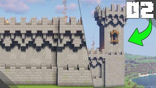 Minecraft: Great Castle | Castle Walls and Tower (TUTORIAL) #02