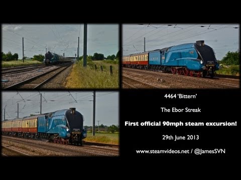 4464 Bittern at 90mph!!! The Ebor Streak 29-06-13