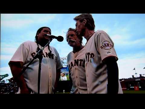 Phil Lesh, Bob Weir & Jeff Pehrson Sing The National Anthem 10-21-2010