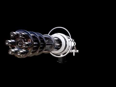 Minigun - Modelado e animado