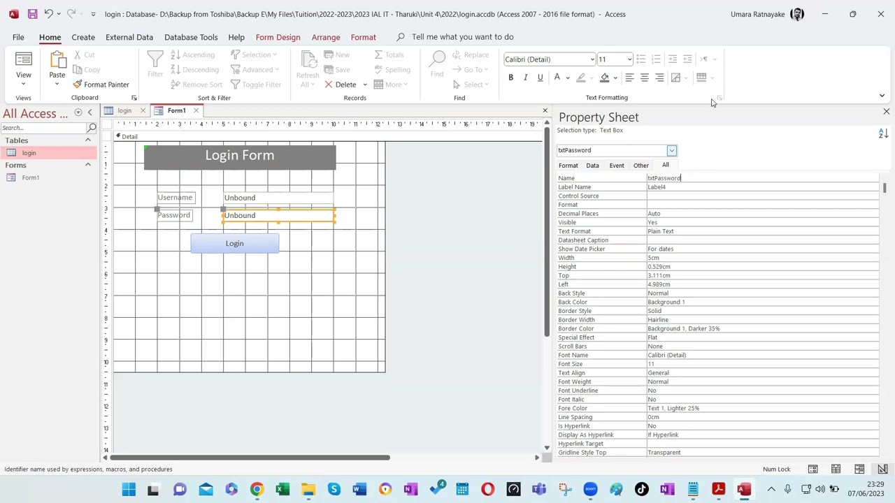 IAL ICT - Unit 4 - Login Form #edexcel #IAL #ICT