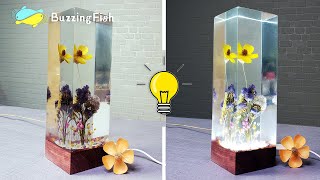 💡 Epoxy Resin and Dried Flowers Night Lamp | Resin Art 💡
