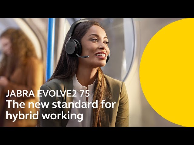 Auriculares Jabra Evolve2 75 Inalámbricos Bluetooth Bureau ANC avec Station de Charge Noir video