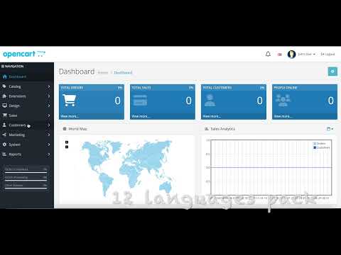12 Languages pack opencart extension
