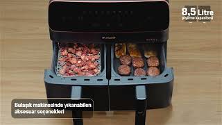 Arçelik Gurme Duo Fry™ Az Yağlı Fritöz ile İkisi Bir Arada Lezzetler!