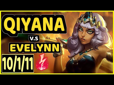 CARIOK (QIYANA) vs EVELYNN - 10/1/11 KDA JUNGLE GAMEPLAY - BR Ranked GRANDMASTER