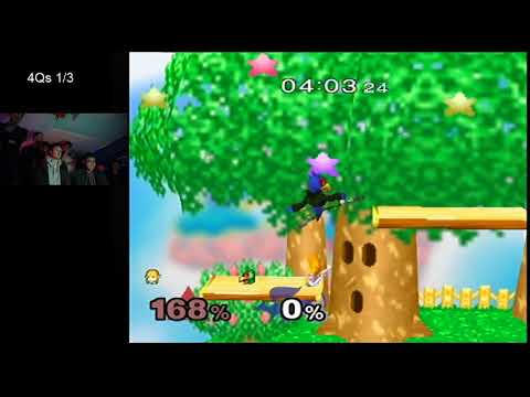 Midori (Falco) vs Kong (Sheik) - Four Quarters Melee #86