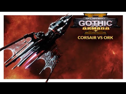 BATTLEFLEET GOTHIC ARMADA 2 | Corsair vs Ork (1v1 Gameplay Ranked Battle 40)