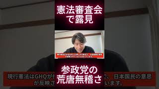 憲法審査会で露見した参政党の荒唐無稽さ  #根本りょうすけ #憲法審査会