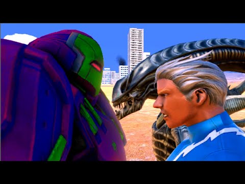 Alien & Quick Silvers vs Hulkbuster - EPIC Fight