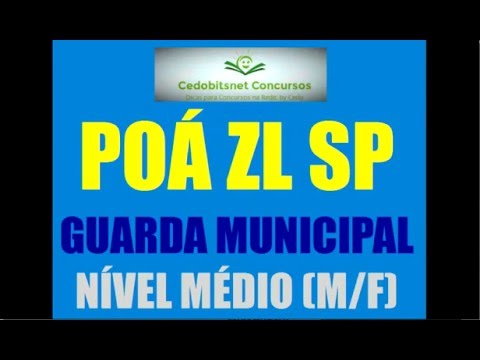 POÁ CONCURSO PÚBLICO PREFEITURA GUARDA MUNICIPAL RESUMO EDITAL SIMULADOS PROVAS ANTERIORES MATERIAIS