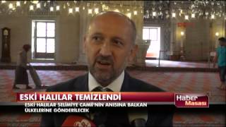 Selimiye'nin halıları yenileniyor