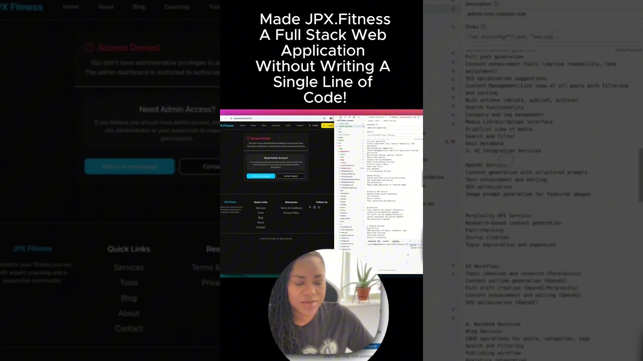 Full stack website without writing code... this stuff is too fun! #nocode #vibecoding #aicode