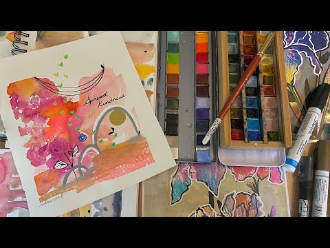 let’s talk about art, acrylic inks, watercolour and paint together too. (full video 2/2)