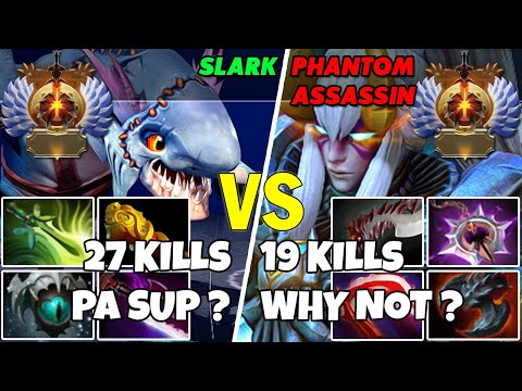 SLARK (Carry) vs PHANTOM ASSASSIN (Support) - Epic Battle Of Immortal Rank Dota 2 Players - Z Dota 2