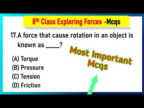 Class 8 Science Curiosity Chapter 5 Exploring Forces | Exploring Forces mcq