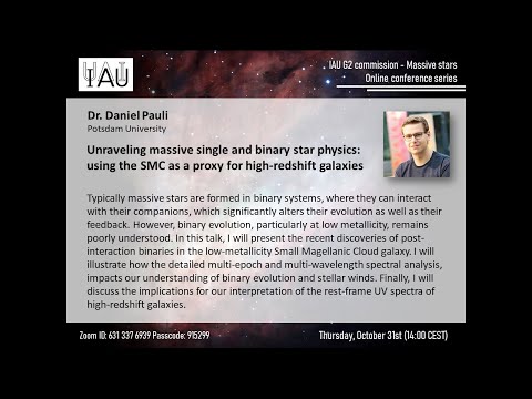 IAU G2 online conference series - Daniel Pauli (Potsdam University)