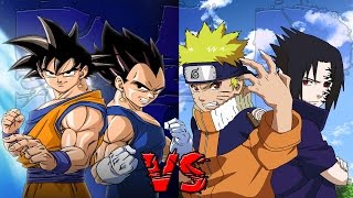 GOKU & VEGETA VS NARUTO & SASUKE RAP  CarR