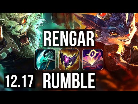 RENGAR vs RUMBLE (TOP) | 4/0/8, 2.4M mastery, 500+ games | KR Diamond | 12.17