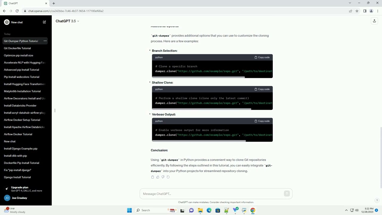pip install git dumper