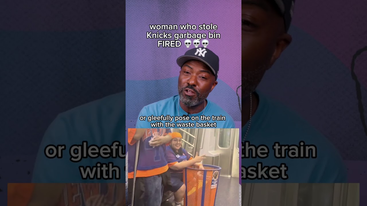 Knicks trash can thief FIRED from job #newyork #nyc #knicks #parade #DSNY