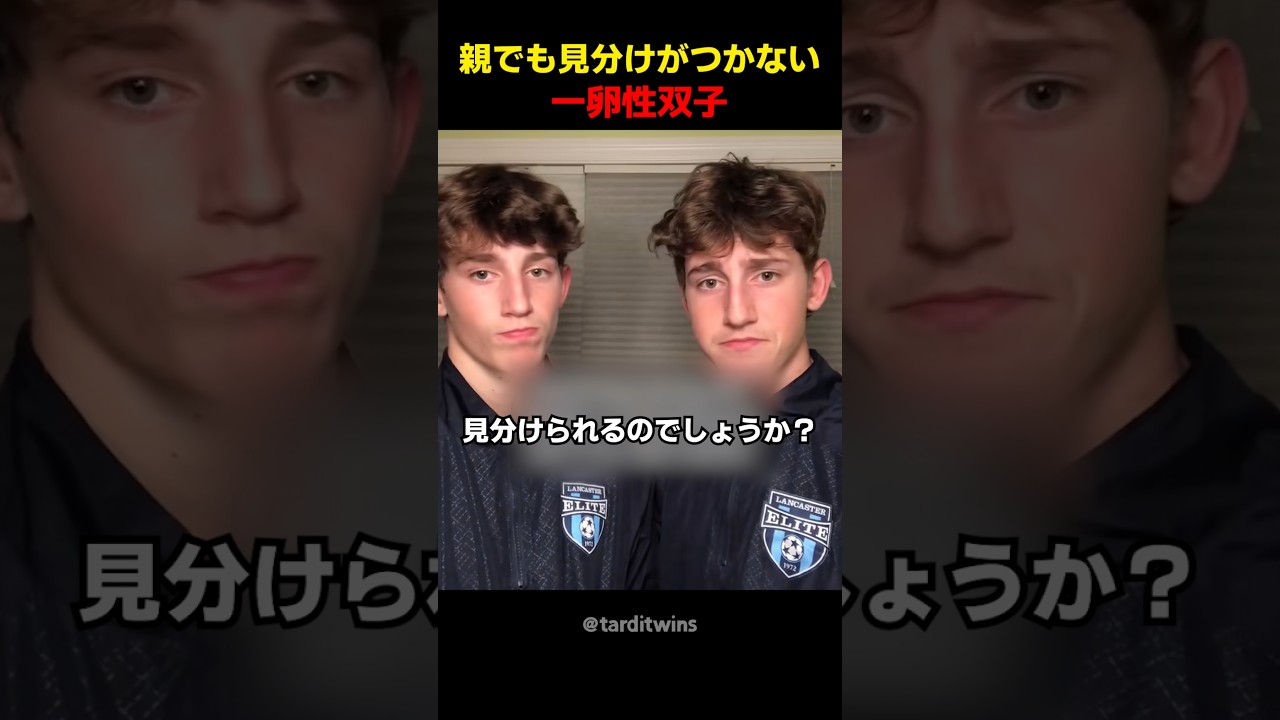 親でも見分けがつかない一卵性双子