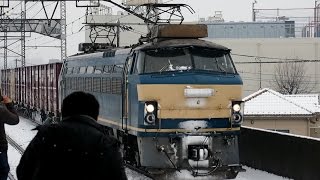 preview picture of video '2015/01/30 JR貨物 EF66-52 西浦和駅 / JR Freight with EF66-52 at Nishi-Urawa'