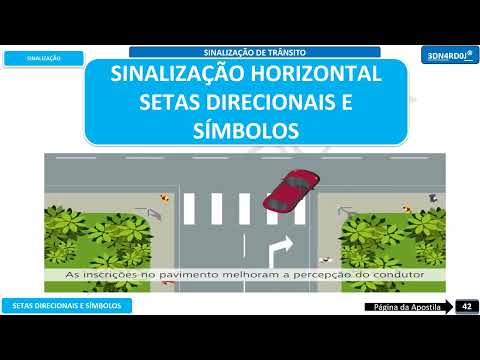 Desenhos nas Pistas: Sinalização Horizontal: Setas Direcionais de Símbolos.