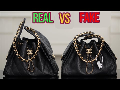 REAL VS FAKE chanel 25 hobo bag#shorts #chanel #bag