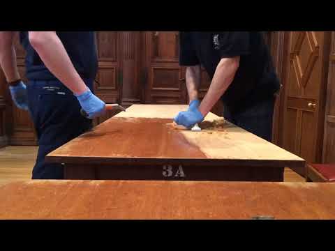 Caius Hall tables get a new coat