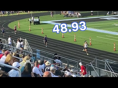 Justin Braun Cruises to a 48.93 | Boys 400m Heat 4 - 2021 D1 District 3