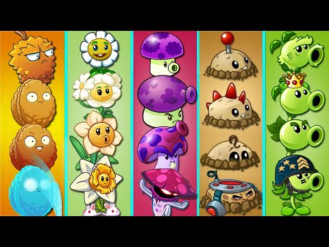 PvZ 2 Discovery - All Plants Have Same Shapes Evolution NOOB x PRO x HACKER x GOD
