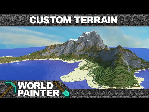 World Painter Tutorial - Custom Terrain - Beaches and Mountains