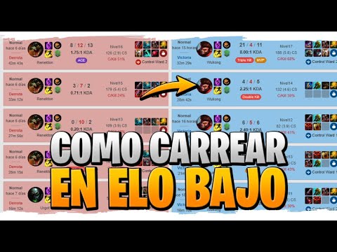 📈COMO CARREAR en ELO BAJO 🔄 APRENDE COMO LIDERAR A TU EQUIPO Y CARREAR 📝COACHING a PLATA WUKONG TOP