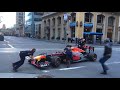 Red Bull F1 Car In Downtown San Francisco 04 F1 U Turn