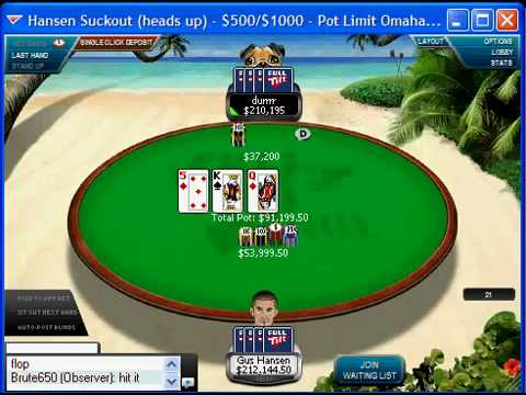 Durrrr vs. Gus Hansen $478K Pot Full Tilt Poker