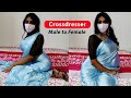 Crossdresser Anushka In Saree And High Heels Male To Female Makeup Prankworld510