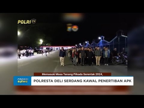 POLRESTA DELI SERDANG KAWAL PENERTIBAN ALAT PERAGA KAMPANYE