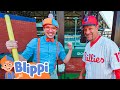 Blippi Hits A Home Run Blippi Kids Songs Moonbug Kids