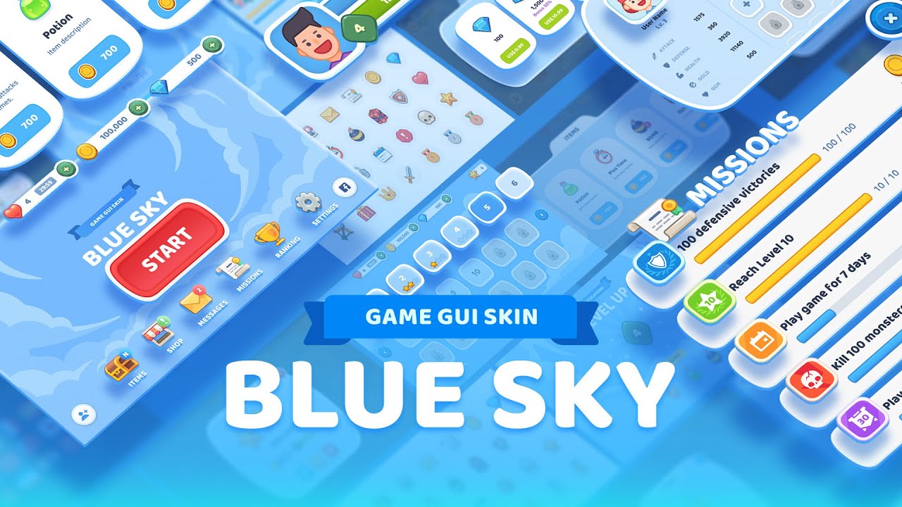 Unity Asset Store [ GUI - BlueSky ] LAYERLAB - 레이어랩