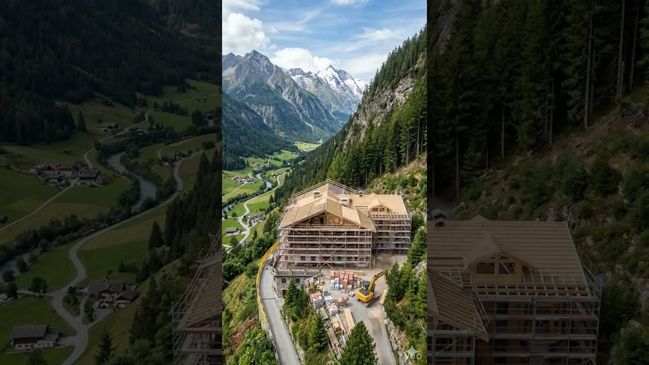 Construction traditional house in the Austrian Alps #architecture #construction #timelapse #austria