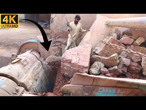 Big Rock Jaw Crusher Machine in Action | Powerful Stone Crushing ASMR Sounds
