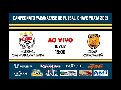 CRESOL/CAD/GUARAPUAVA x APAF/PARANAGUÁ - 12ª RODADA -Paranaense de Futsal  Chave Prata