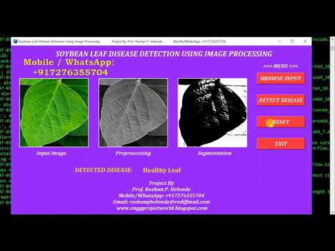 Python Code For Soybean Leaf Disease Detection Using Image Processing With Source Code